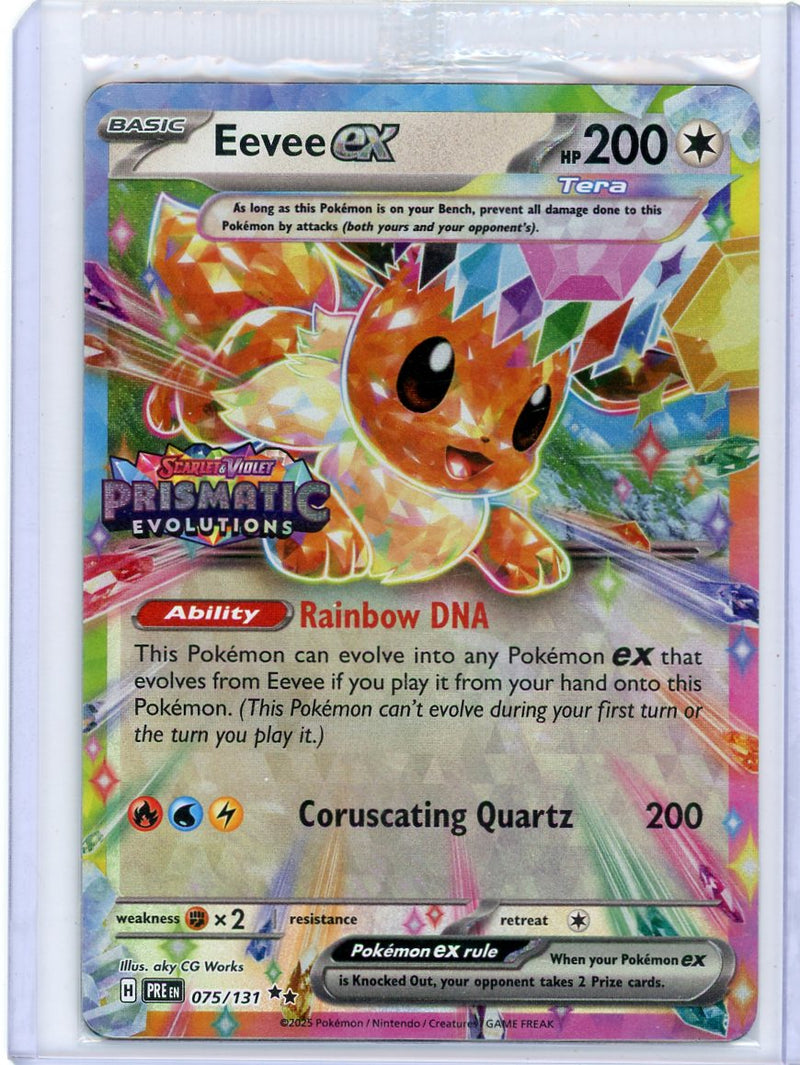 Eevee ex Pokémon Prismatic Evolutions Suprise Box Stamped Promo 