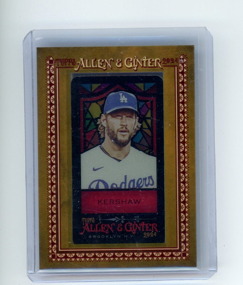 Clayton Kershaw 2024 Topps Allen & Ginter Framed Mini Stained Glass