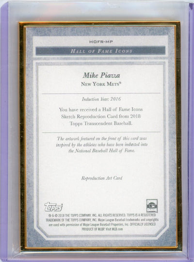 Mike Piazza 2018 Topps Transcendent HoF Icons #'d 81/83