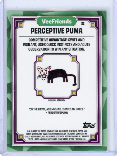 Perceptive Puma 2025 Topps Chrome VeeFriends shimmer refractor #'d 206/250