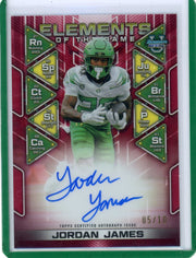 Jordan James 2024 Bowman Best U Elements of the Game Red Refractor Auto #'d 5/10