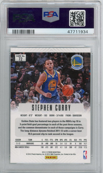 Stephen Curry 2012 Panini Prizm PSA 10