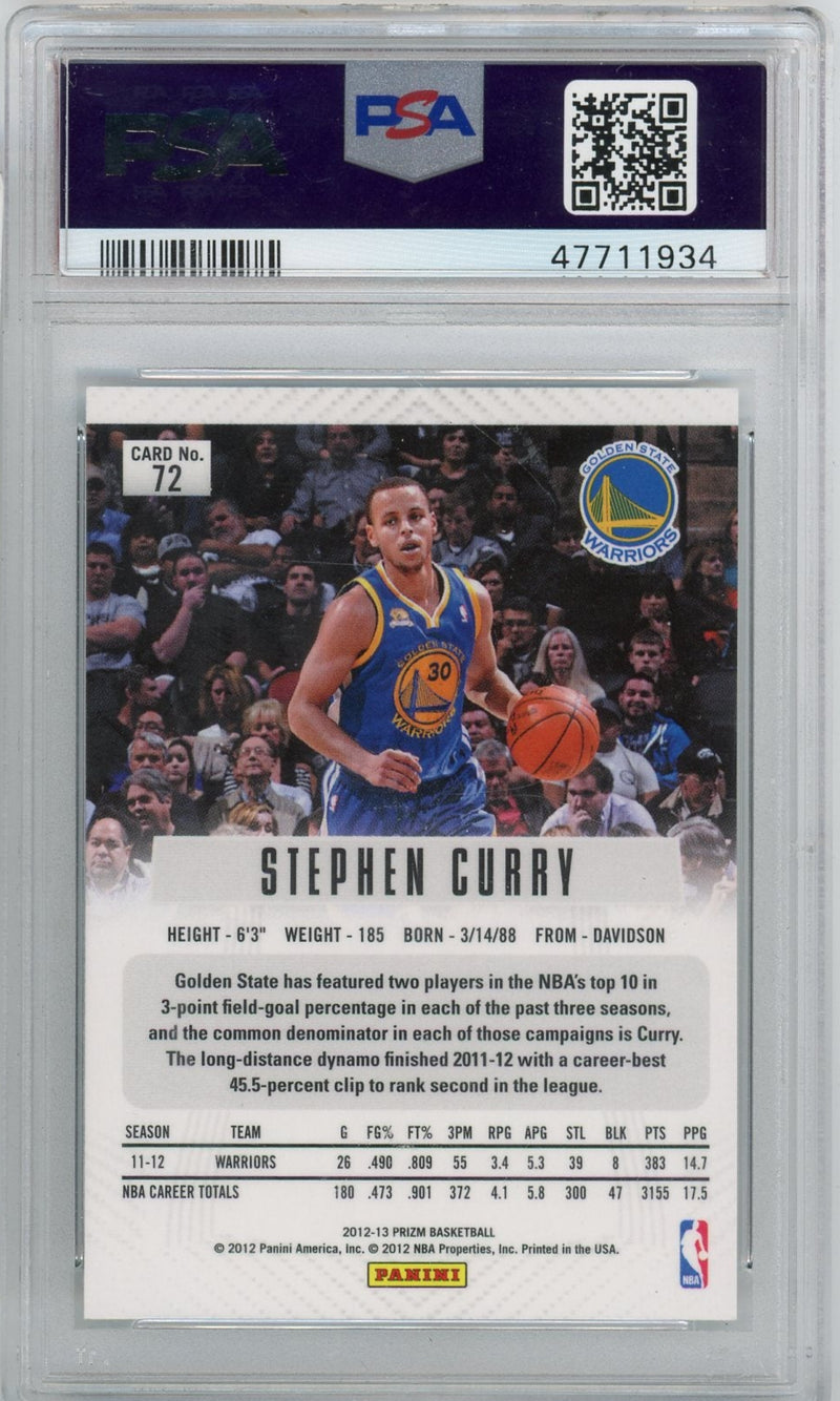 Stephen Curry 2012 Panini Prizm PSA 10