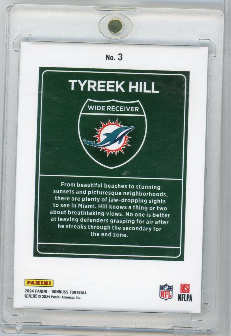 Tyreek Hill 2024 Panini Donruss Downtown SSP