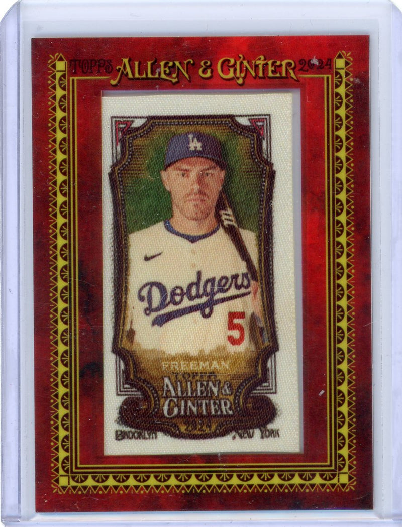 Freddie Freeman 2024 Topps Allen & Ginter Framed Mini cloth red 