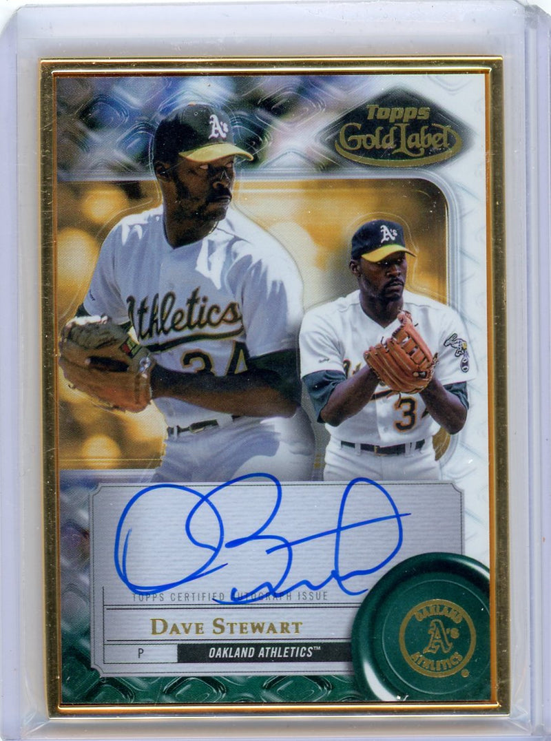 Dave Stewart 2022 Topps Gold Label autograph