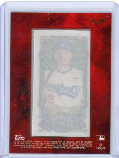 Freddie Freeman 2024 Topps Allen & Ginter Framed Mini cloth red #'d 10/10