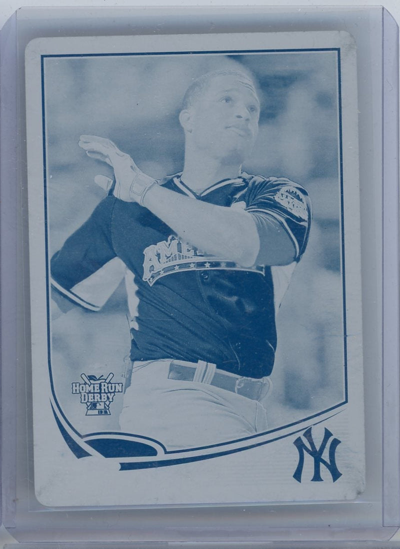 Robinson Cano 2013 Topps Update Cyan Printing Plate 