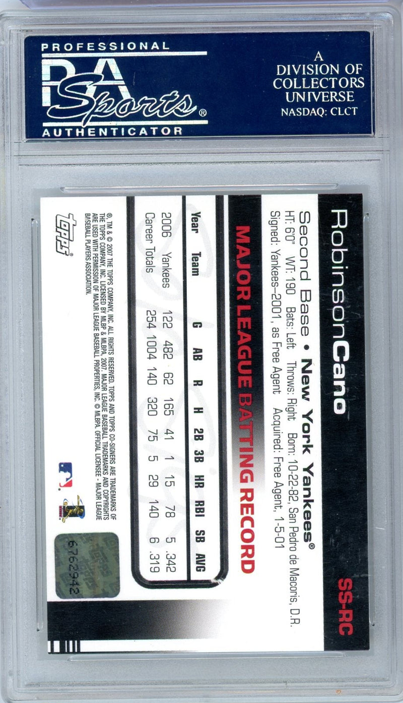 Robinson Cano 2007 Topps Co-Signers Solo Sigs autograph PSA 10