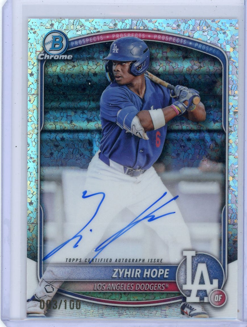 Zyhir Hope 2025 Bowman Chrome autograph mini diamond refractor 