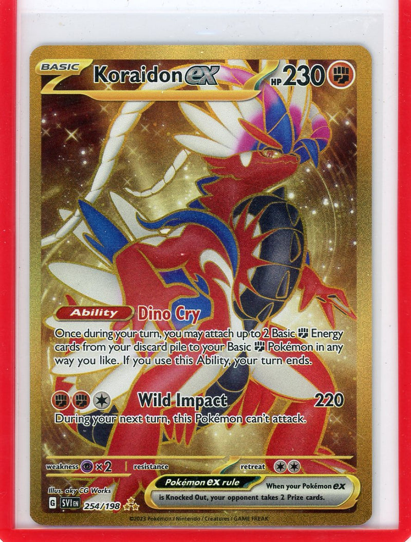 Koraidon ex Pokémon Scarlet & Violet Gold Secret Rare 