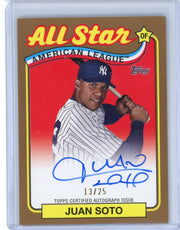 Juan Soto 2024 Topps 1989 All-Stars Autograph Gold #'d 13/25
