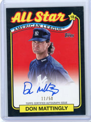 Don Mattingly 2024 Topps 1989 All-Stars Autograph Black #'d 11/50