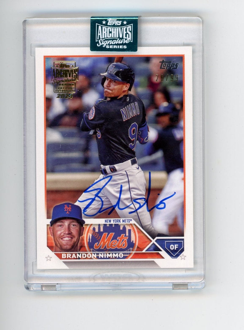 Brandon Nimmo 2024 Topps Archive Signature &