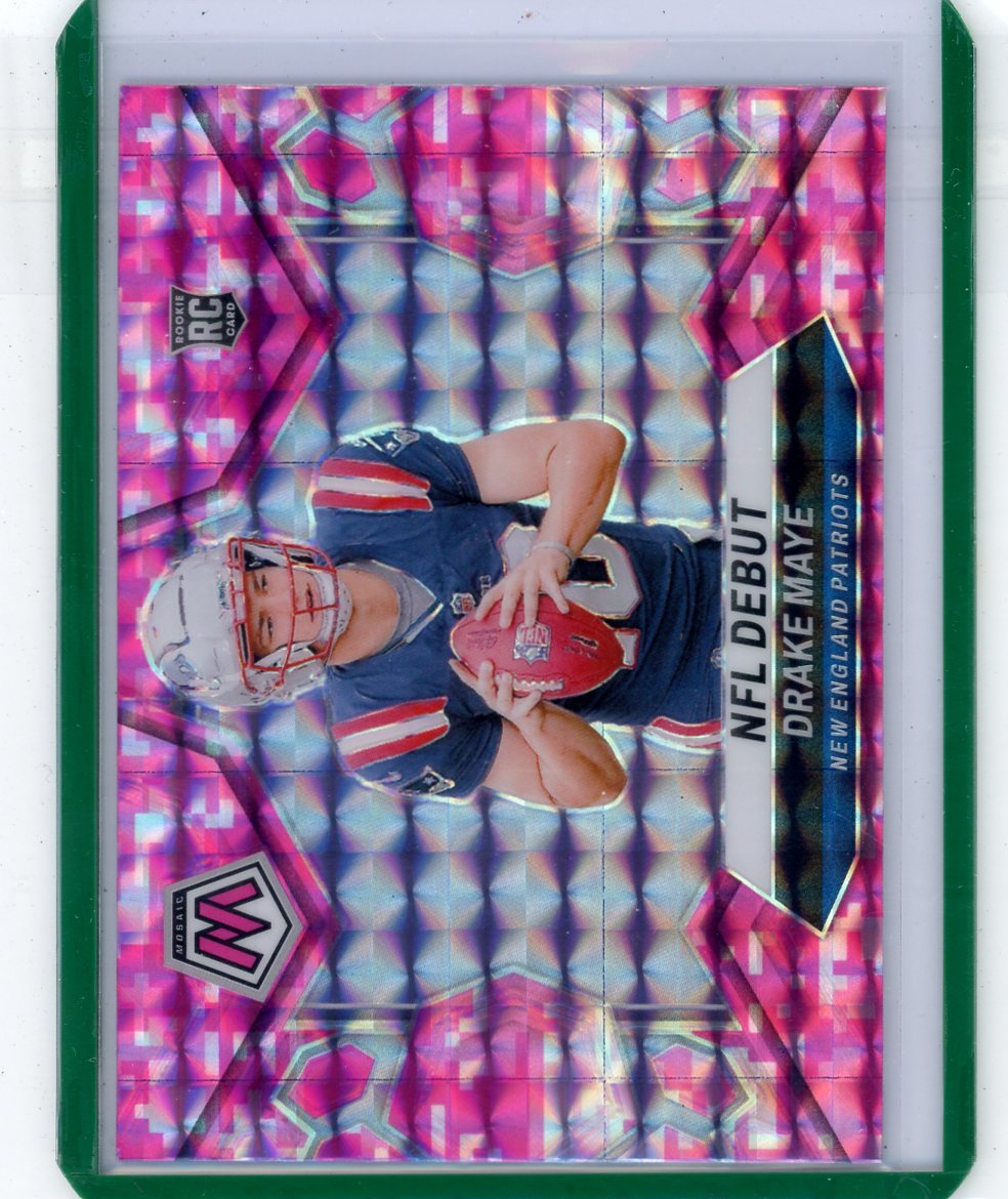 Drake Maye 2024 Panini Mosaic NFL Debut Pink Camo Prizm