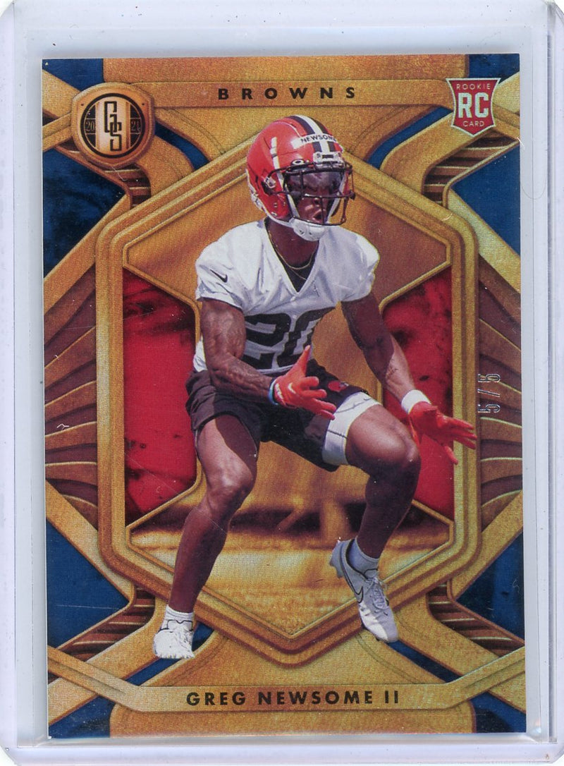 Greg Newsome II 2021 Panini Gold Standard Sapphire rookie card 