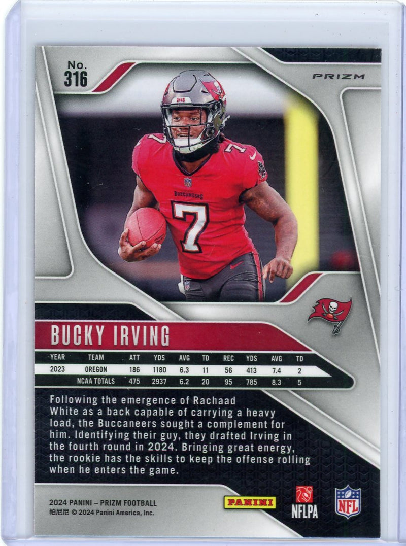 Bucky Irving 2024 Panini Pink Wave Prizm RC