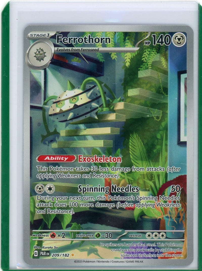 Ferrothorn Pokémon Paradox Rift Illustration Rare 