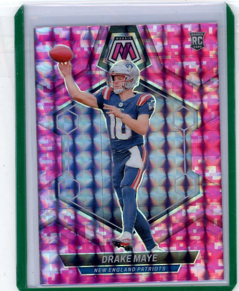 Drake Maye 2024 Panini Mosaic Pink Camo Prizm