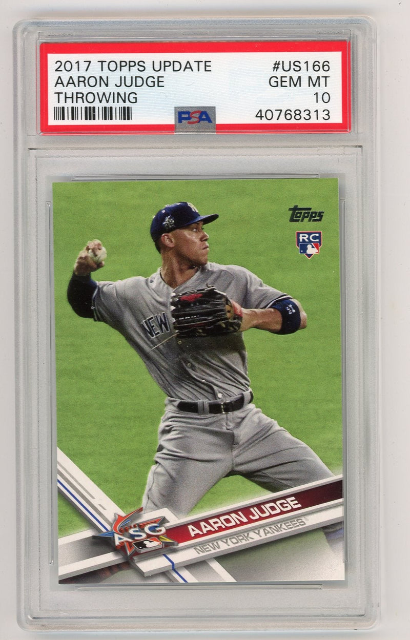 Aaron Judge 2017 Topps Update Throwing rookie card PSA 10
