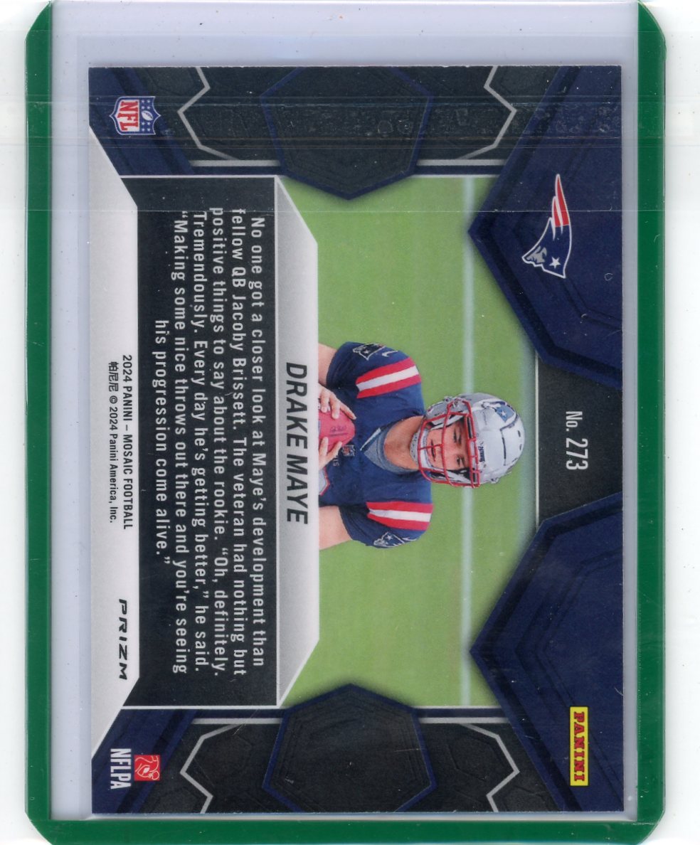 Drake Maye 2024 Panini Mosaic NFL Debut Pink Camo Prizm