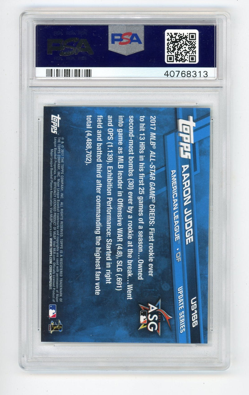Aaron Judge 2017 Topps Update Throwing rookie card PSA 10