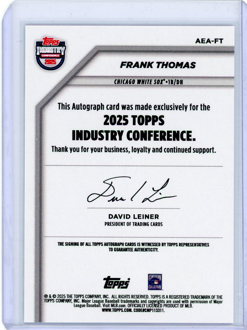 Frank Thomas 2025 Topps Industry Conference autograph