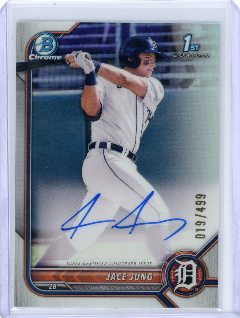 Jace Jung 2022 Bowman Chrome 1st Refractor Auto 
