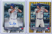 Sean Keys 2025 1st Bowman Chrome 2-card lot /50 gold + ref /499 auto
