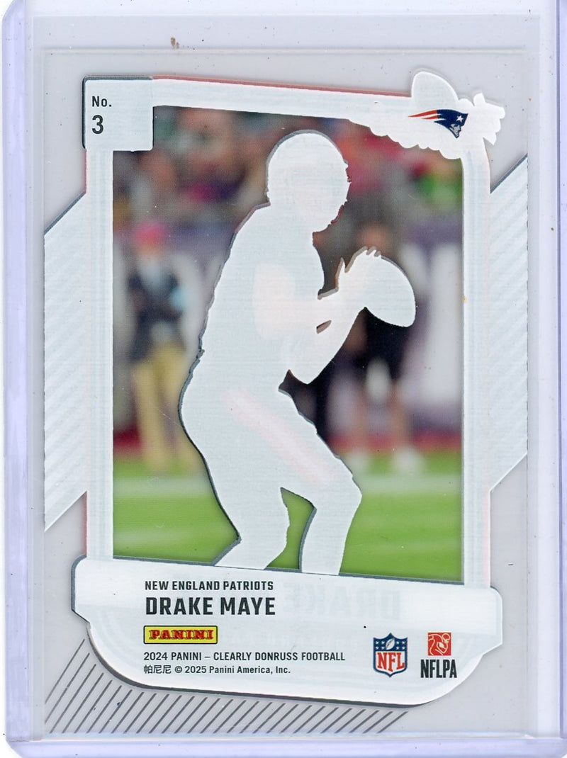 Drake Maye 2024 Panini Clearly Donruss The Rookies RC