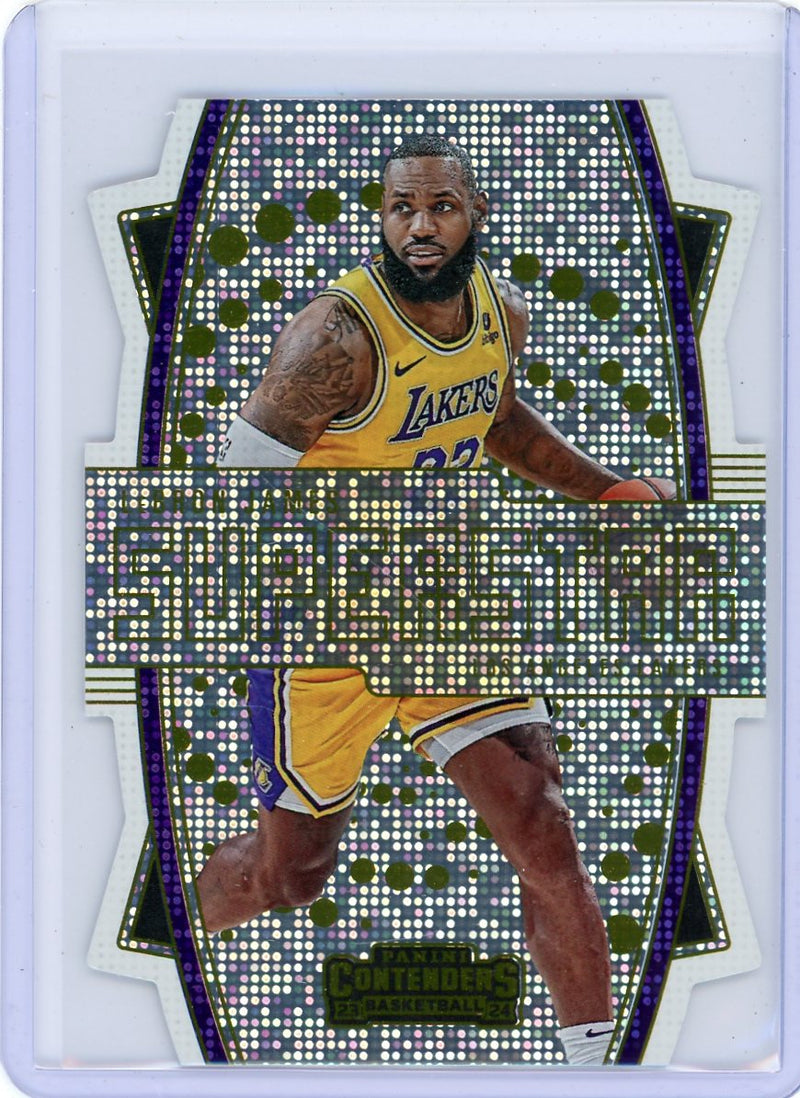 LeBron James 2023-24 Panini Contenders Superstar die-cut