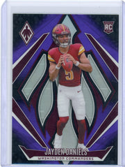 Jayden Daniels 2024 Panini Phoenix Purple Fade Prizm RC