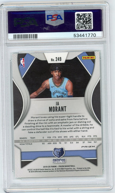 Ja Morant 2019 Panini Green Prizm PSA 9