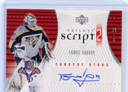 Tomas Vokoun 2007-08 Upper Deck Trilogy Script autograph