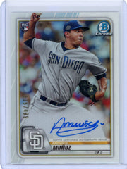Andres Munoz 2020 Bowman Chrome Refractor Auto RC #'d 325/499