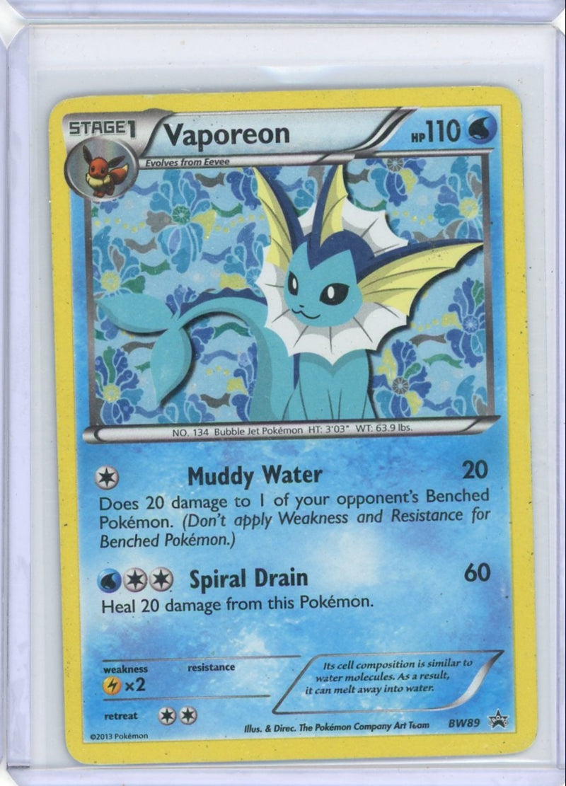 Vaporeon Pokémon Black Star Promo 
