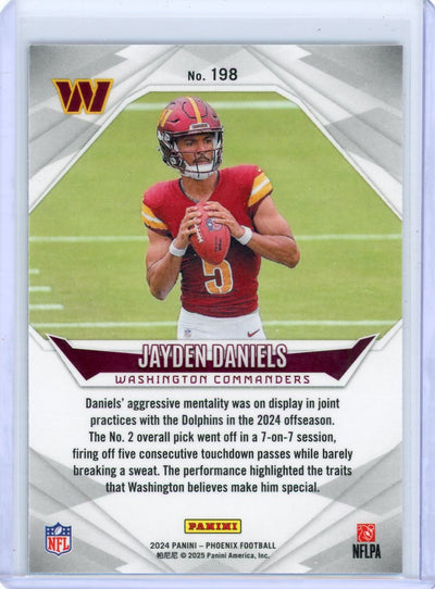 Jayden Daniels 2024 Panini Phoenix Purple Fade Prizm RC