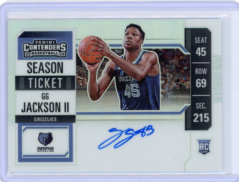 GG Jackson 2023-24 Panini Contenders Season Ticket variation silver prizm autograph rookie card