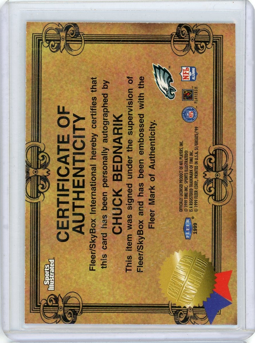 Chuck Bednarik 1999 Fleer Sports Illustrated Autograph Collection