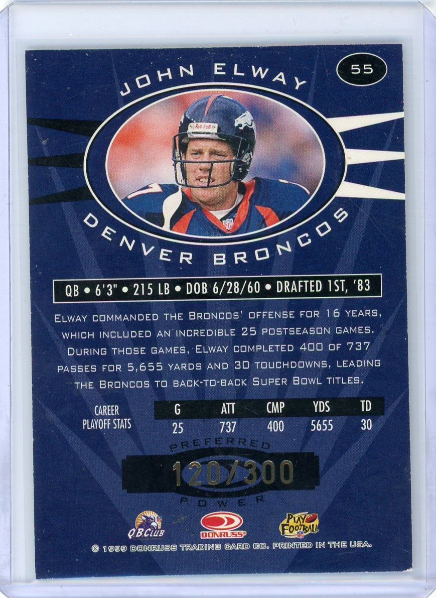 John Elway 1999 Donruss preferred QBC #120/300
