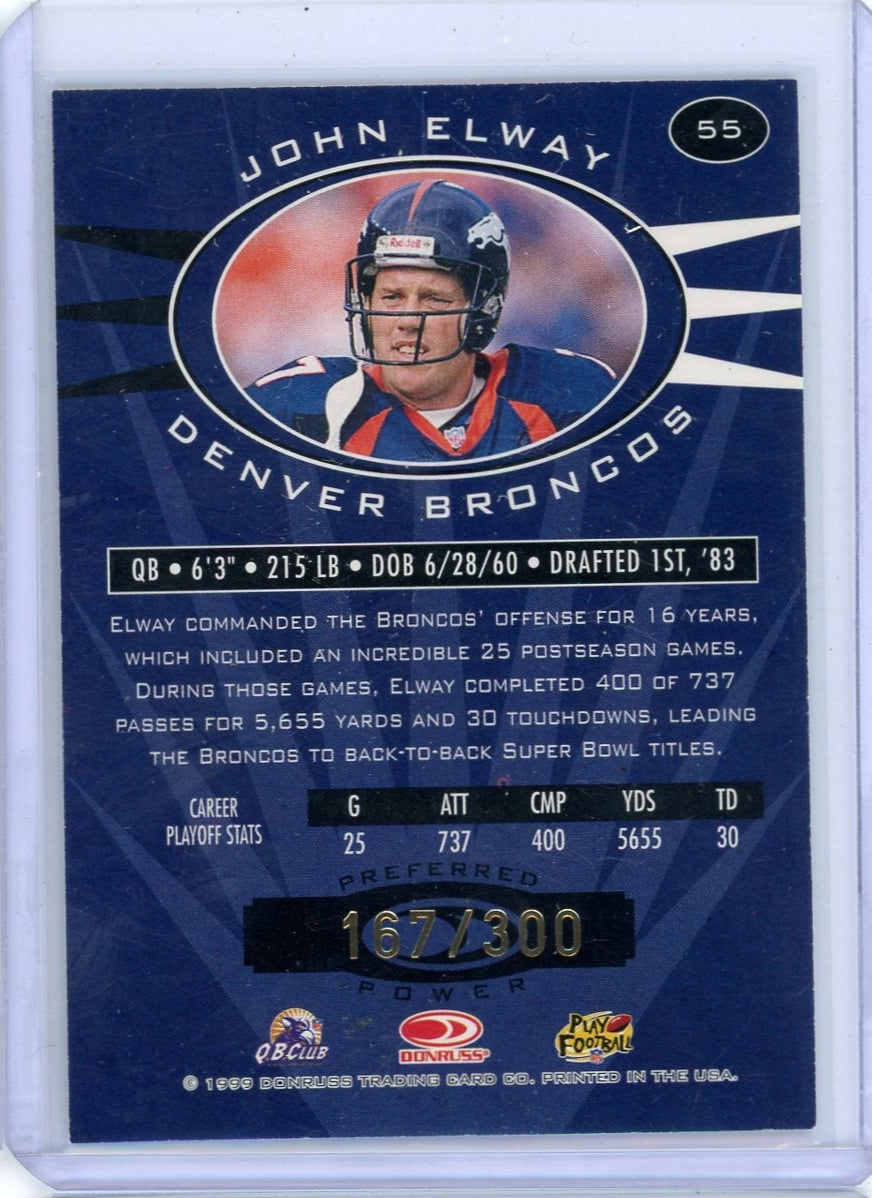 John Elway 1999 Donruss preferred QBC #167/300