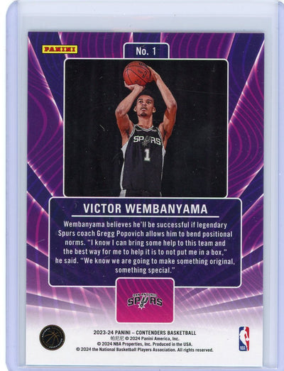 Victor Wembanyama 2023-24 Panini Contenders Lottery Ticket rookie card