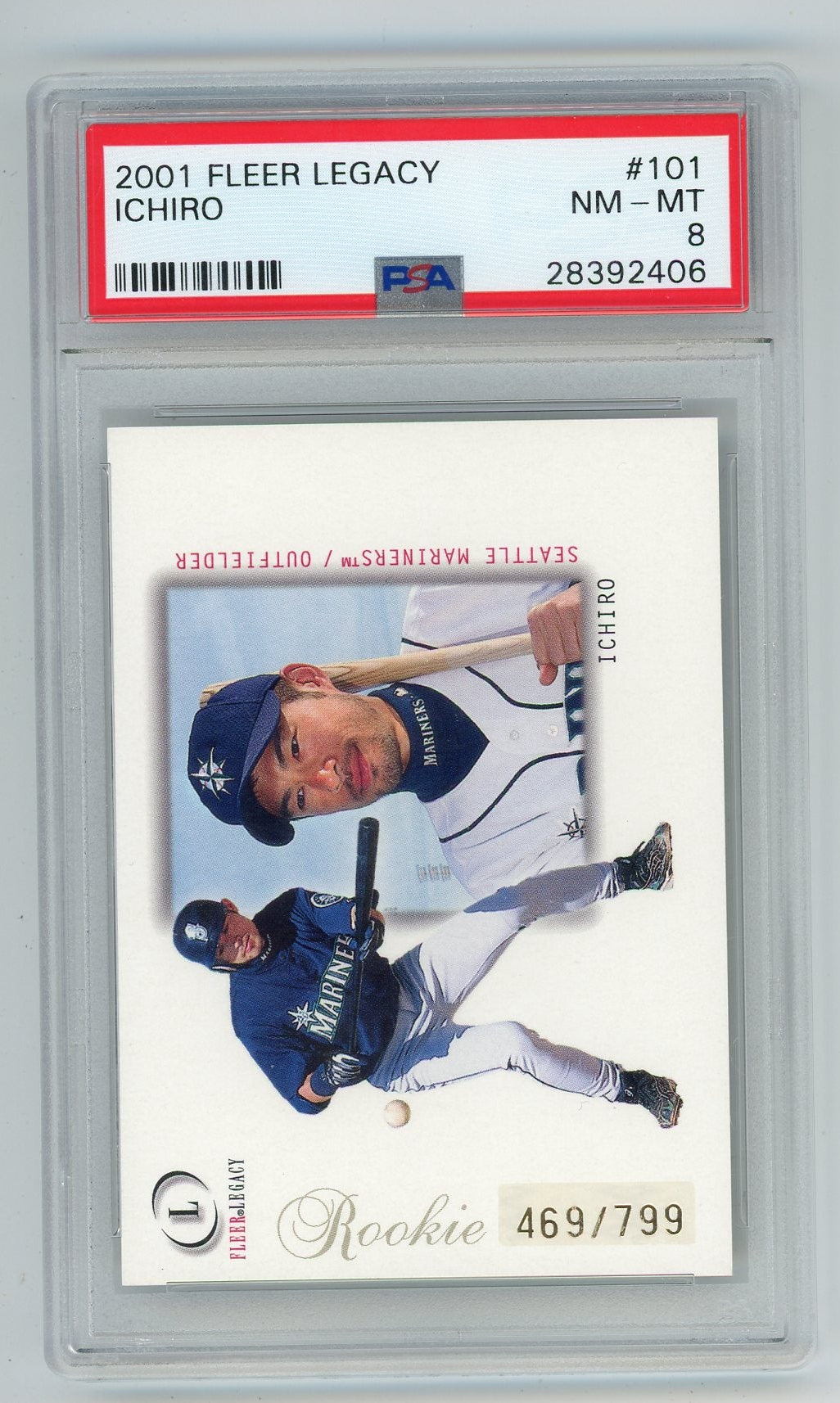 Ichiro 2001 Fleer Legacy #'d 469/799 PSA 8