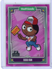 5555 Fan 2025 Topps Chrome VeeFriends pink refractor #'d 30/75