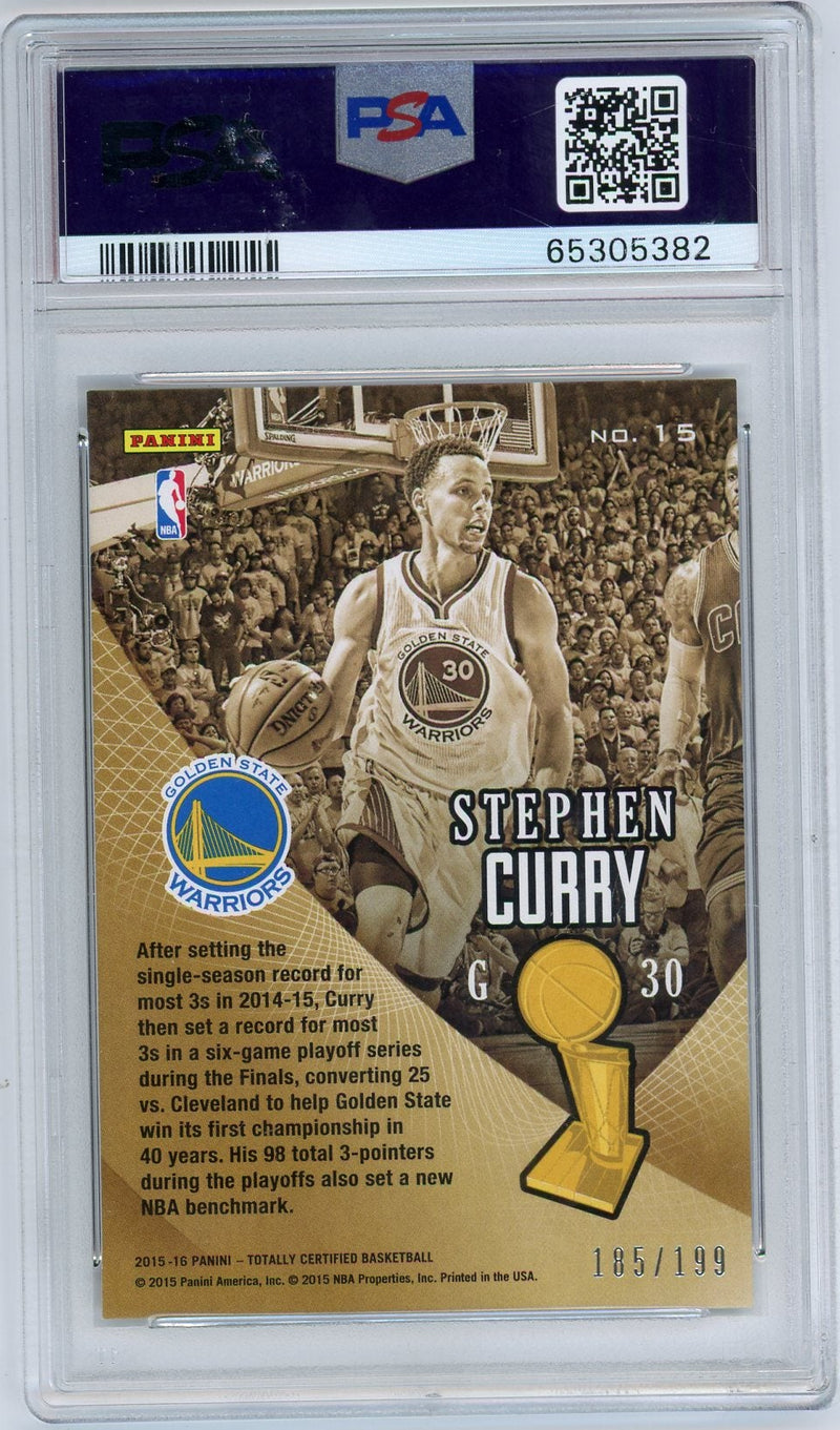Stephen Curry 2015 Panini Totally Certified Champions 