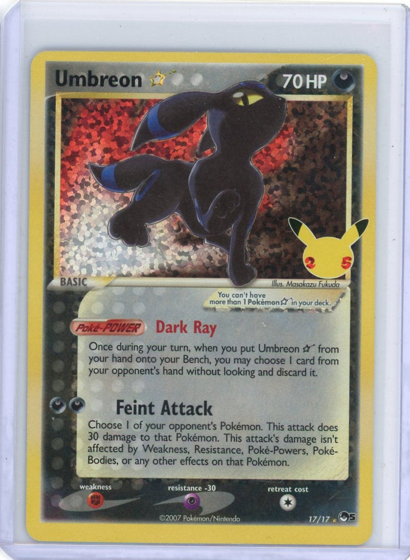 Umbreon Gold Star Pokémon Celebrations Classic Collection 