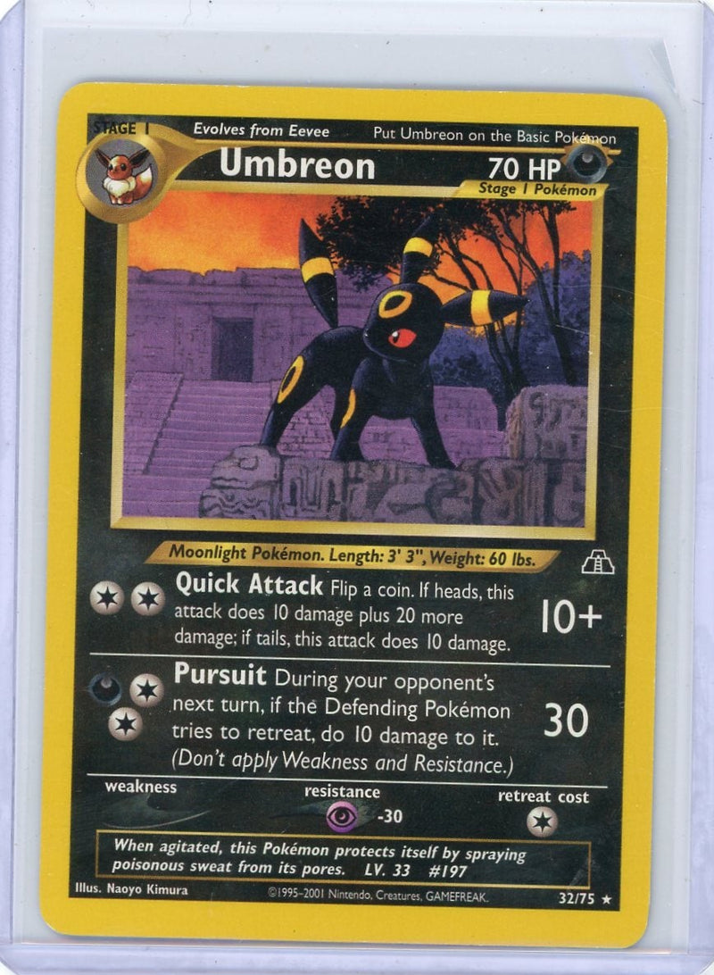 Umbreon Pokémon Neo Discovery Non-Holo Rare 