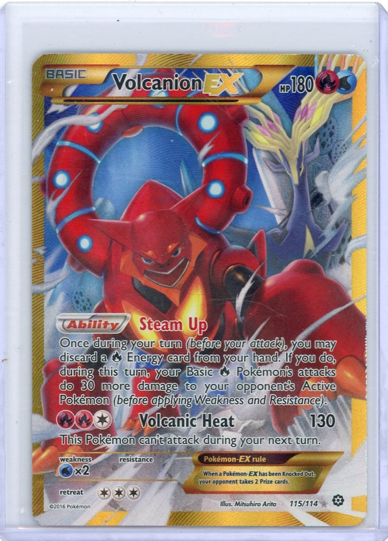 Volcanion EX Pokémon XY Steam Siege Gold Secret Rare 