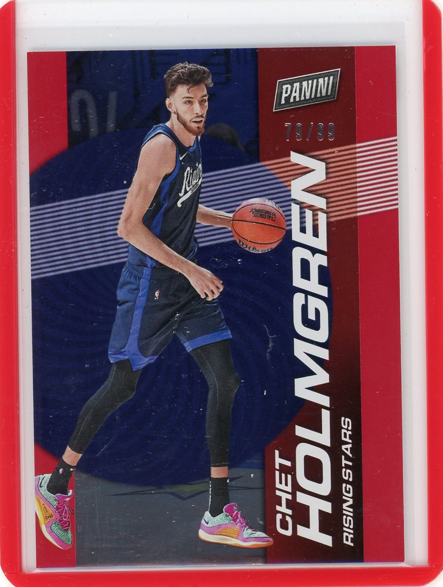 Chet Holmgren 2024 Panini Player of the Day Rising Stars red #'d 79/99