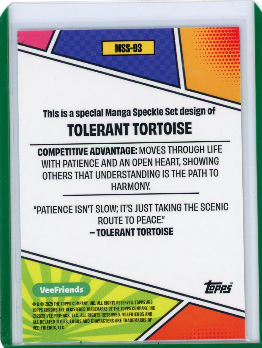 Tolerant Tortoise 2025 Topps Chrome VeeFriends Manga Speckle refractor